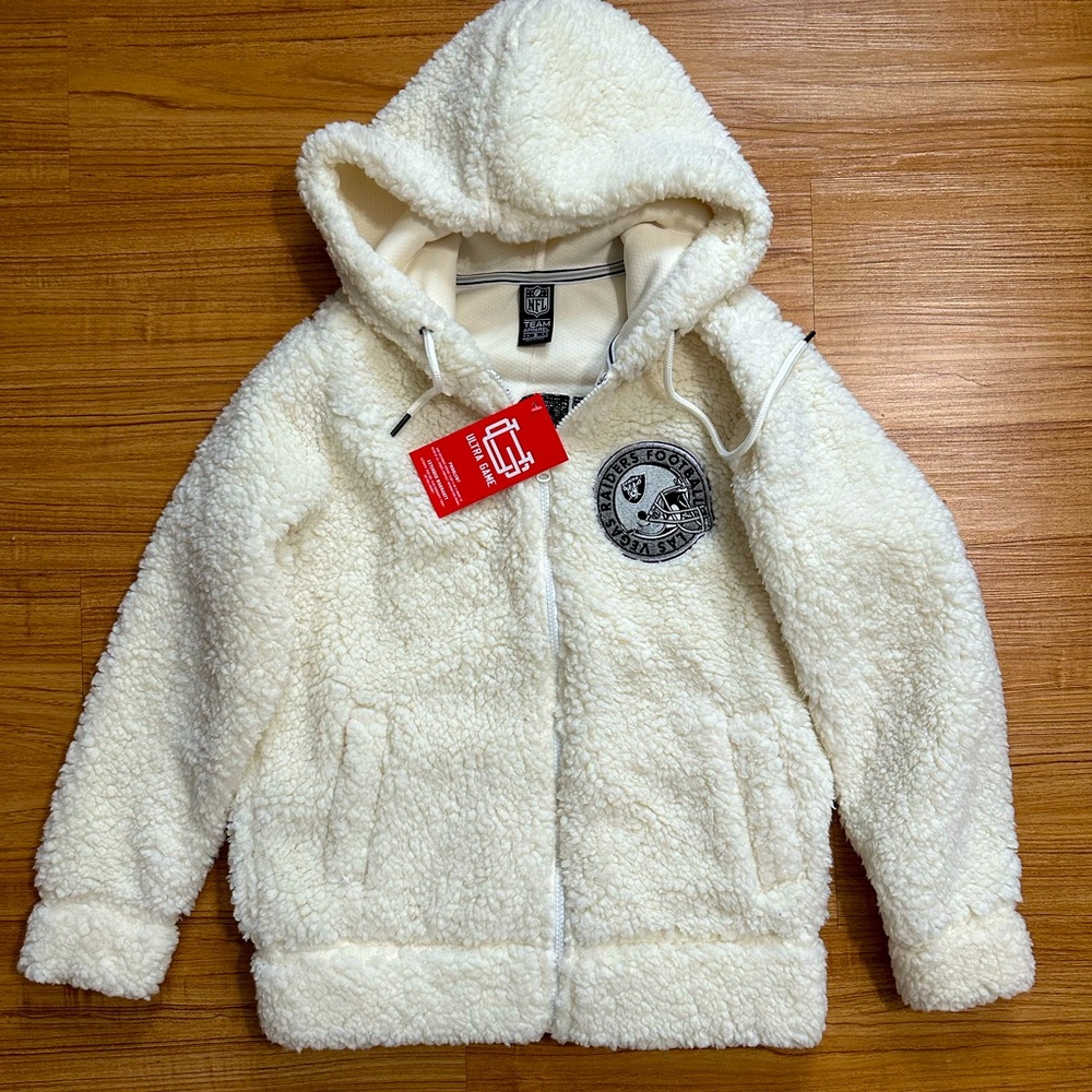NFL Raiders Full-Zip Sherpa Hoodie Jacket
